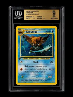 2001 Pokemon Neo Discovery 1st Edition Kabutops Holo BGS 9 No. 6 - Image 1
