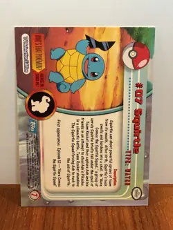 Vintage Topps Blue Label Pokemon #07 Squirtle NM - Image 2
