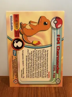 Vintage Topps Blue Label Pokemon #04 Charmander NM - Image 2