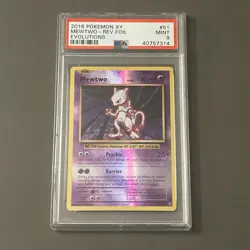Pokemon TCG: Mewtwo 51/108 XY Evolutions Reverse Holo PSA 9 - Image 1