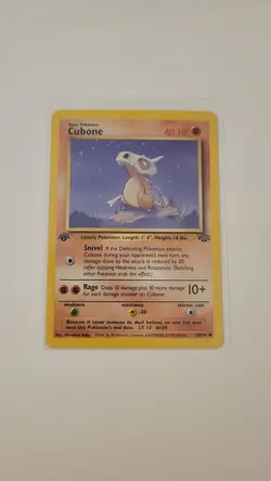 Cubone 50/64 Jungle Set Unlimited Pokemon TCG 1999 NM Condition First Edition - Image 1