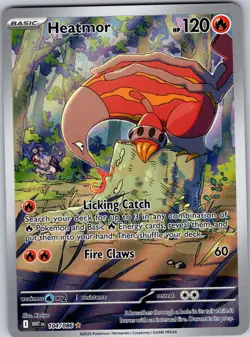 Heatmor 104/086 Illustration Rare White Flare Pokemon Holo Near Mint - Image 1