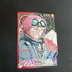 🔥 2025 ONE PIECE TCG A FIST OF DIVINE SPEED OP11-001 KOBY ALT ART LEADER LP - Image 1
