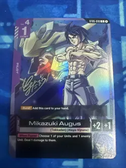Mikazuki Augus Promo Prerelease Foil Gundam Card Game ST05-010 - Image 1
