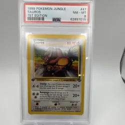 Tauros 47/64 Jungle 1st Edition Basic 60 HP Uncommon Regular Pokemon Card - Image 1