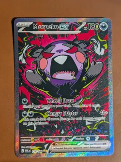 Morpeko ex 117/084 Special Illustration Rare PITCH BLACK NM Pokemon Card - Image 1