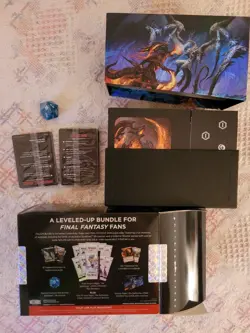 Final Fantasy MTG Gift Bundle Storage Box, Spin Down Dice Blue Crystal, Land Set - Image 2