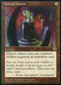 MTG Cursed Totem, Moderate Play, English Mirage - Image 1