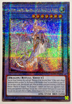 YuGiOh! Saffira, Divine Dragon of the Voiceless Voice (QCR) LEDE-EN034 M/NM - Image 1