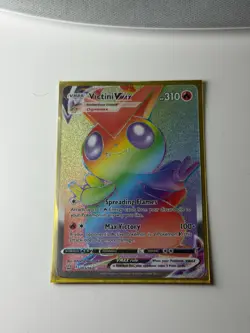 Pokemon TCG Victini VMAX Swsh05 Battle Styles Secret Rare Full Art Holo 165/163 - Image 1