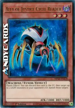 ALLY OF JUSTICE CYCLE READER • Ultra R • MP25 EN278 • 1Ed • Yugioh! • ANDYCARDS - Image 1