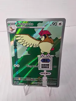 Pokemon TCG Pidgeotto 208/197 Sv: Obsidian Flames Illustration Rare Holo EN 90HP - Image 1