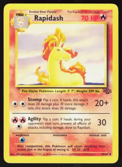 Rapidash 44/64 1999 Uncommon Jungle Pokemon Unlimited - Image 1