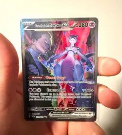 Team Rocket's Mewtwo ex 231/182 Sv10 Destined Rivals SIR Full Art Holo - Image 1