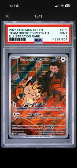 2025 POKEMON MEP EN-ME BLACK STAR PROMO #010 RIOLU PSA 9 Meowth Psa 9 And Keldeo - Image 2