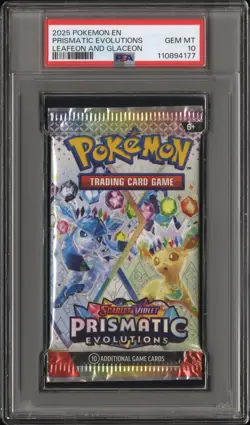 Pokemon S&V Prismatic Evolutions Leafeon & Glaceon Booster Pack PSA 10 Gem Mint - Image 1