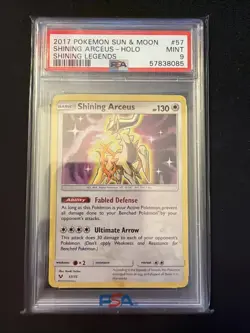2017 Pokemon SUN & MOON SHINING LEGENDS #57 Shinning Arceus PSA 9 MINT - Image 1