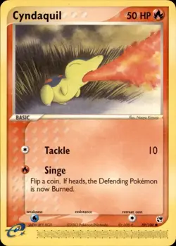 Cyndaquil Sandstorm 2003 59/100 Common Pokemon NM - Image 1