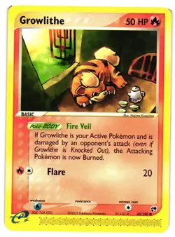 Pokemon TCG Growlithe 65/100 Sandstorm Common VLP - Image 1