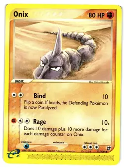 Pokemon TCG Onix 71/100 Common Sandstorm NM - Image 1
