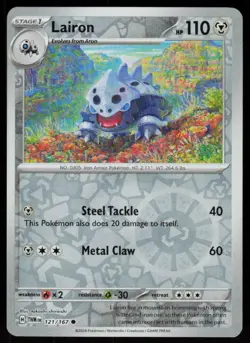 Lairon 121/167 Common Twilight Masquerade Pokemon Reverse Holo Near Mint - Image 1