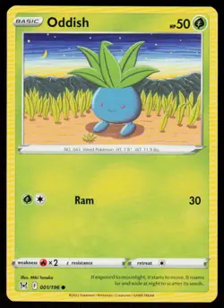 Oddish 001/196 Common Lost Origin Pokemon Lightly Played - Image 1