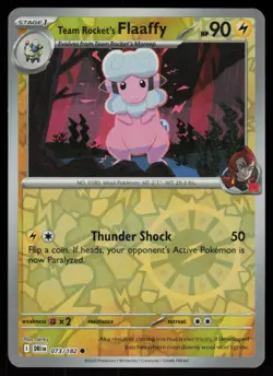 Team Rocket's Flaaffy 073/182 Common Destined Rivals Pokemon Reverse Holo NM - Image 1