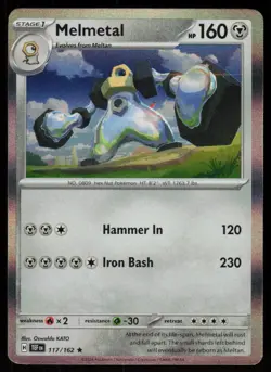 Melmetal 117/162 Rare Temporal Forces Pokemon Holo Near Mint - Image 1