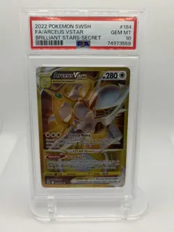 2022 POKEMON SWORD & SHIELD BRILLIANT STARS SECRET FULL ART/ARCEUS VSTAR PSA 10 - Image 1