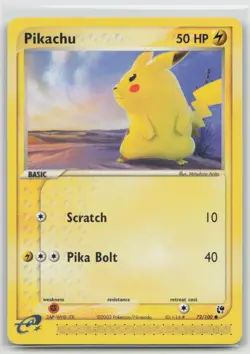 Pikachu 72/100 Common Sandstorm Pokemon Near Mint - Image 1