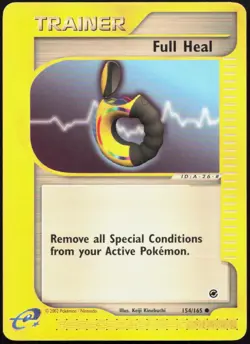 Full Heal 154/165 Common Expedition Base Set Pokemon Near Mint - Image 1