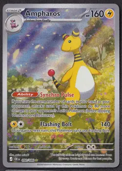 Ampharos 090/086 Holo Illustration Rare Chaos Rising Pokemon Near Mint - Image 1