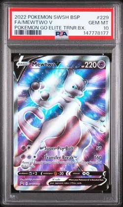 2022 Mewtwo V #229 Pokemon Go ETB PSA 10 - Image 1