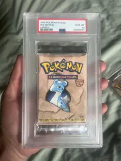 PSA 10 1999 Pokemon Fossil 1st Edition Lapras Sealed WOTC - Image 1