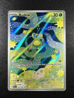 Pokemon Budew Illustration Rare IR Full Art Holo 221/217 Ascended Heroes - Image 1