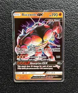 Pokemon TCG - Buzzwole GX 57/111 - Full Art Holo Rare - S&M Crimson Invasion - Image 1