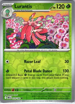 Lurantis 014/182 Uncommon Destined Rivals Pokemon Reverse Holo Near Mint - Image 1