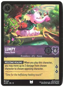 Disney Lorcana TCG Lumpy - Hunny Druid 42/207 Uncommon Foil Attack Of The Vine - Image 1