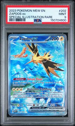 2023 Pokemon Mew En-151 #202 Zapdos Ex Special Illustration Rare PSA 9 - Image 1