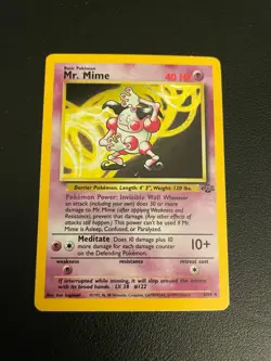 Vintage WOTC Mr. Mime Holo 6/64 Jungle Pokemon Card 1999 LP - Image 1