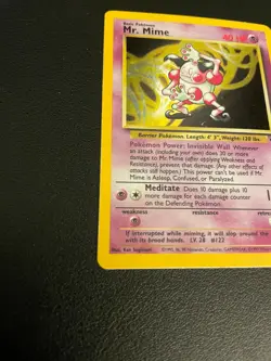Vintage WOTC Mr. Mime Holo 6/64 Jungle Pokemon Card 1999 LP - Image 5