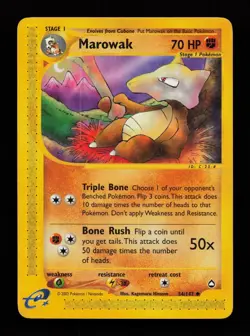 Marowak 54/147 Uncommon Aquapolis Pokemon Cards - Image 1