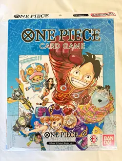 Bandai One Piece Card Game A4 9-Pocket 3-Ring Binder 126 Cards Blue - Image 1