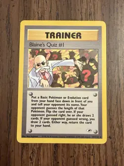 Pokemon Cards: Gym Heroes Rare: Blaine's Quiz #1 97/132 - Image 1