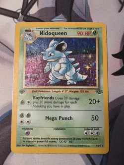 1999 Pokemon TCG Nidoqueen Jungle Holo Card 7/64 1st Edition Holo Rare - Image 1