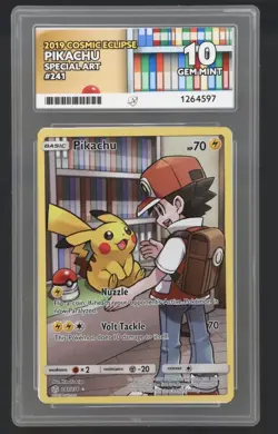Pikachu 241/236 Cosmic Eclipse ACE 10 GEM MINT Graded Pokemon TCG Card - Image 1