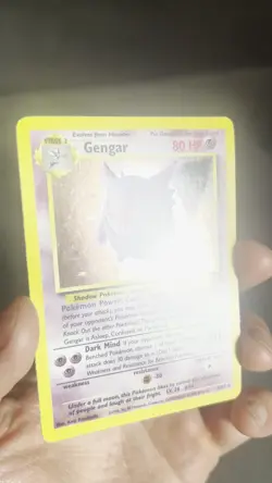 Pokemon Gengar Fossil Holo Rare Card 5/62 Unlimited LP WOTC 1999 - Image 2