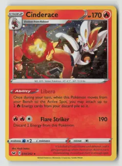 Cinderace (Cosmos Holo) [MCAP - 034/202] LP Pokemon Miscellaneous Cards & Pro... - Image 1