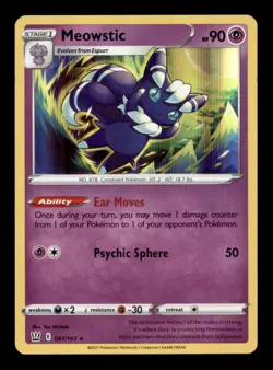 MEOWSTIC 061/163 HOLO RARE BATTLE STYLES NM/M - Image 1