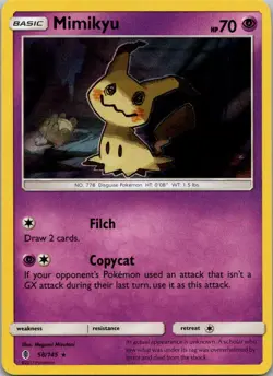 2017 SM - Guardians Rising Mimikyu Holo Rare #58/145 - Image 1